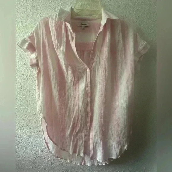 Madewell | Central Tunic Shirt in Cara Stripe size S - Picture 2 of 4